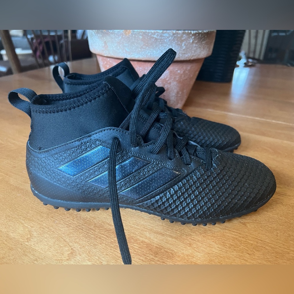 Adidas Kids Black Turf Cleats